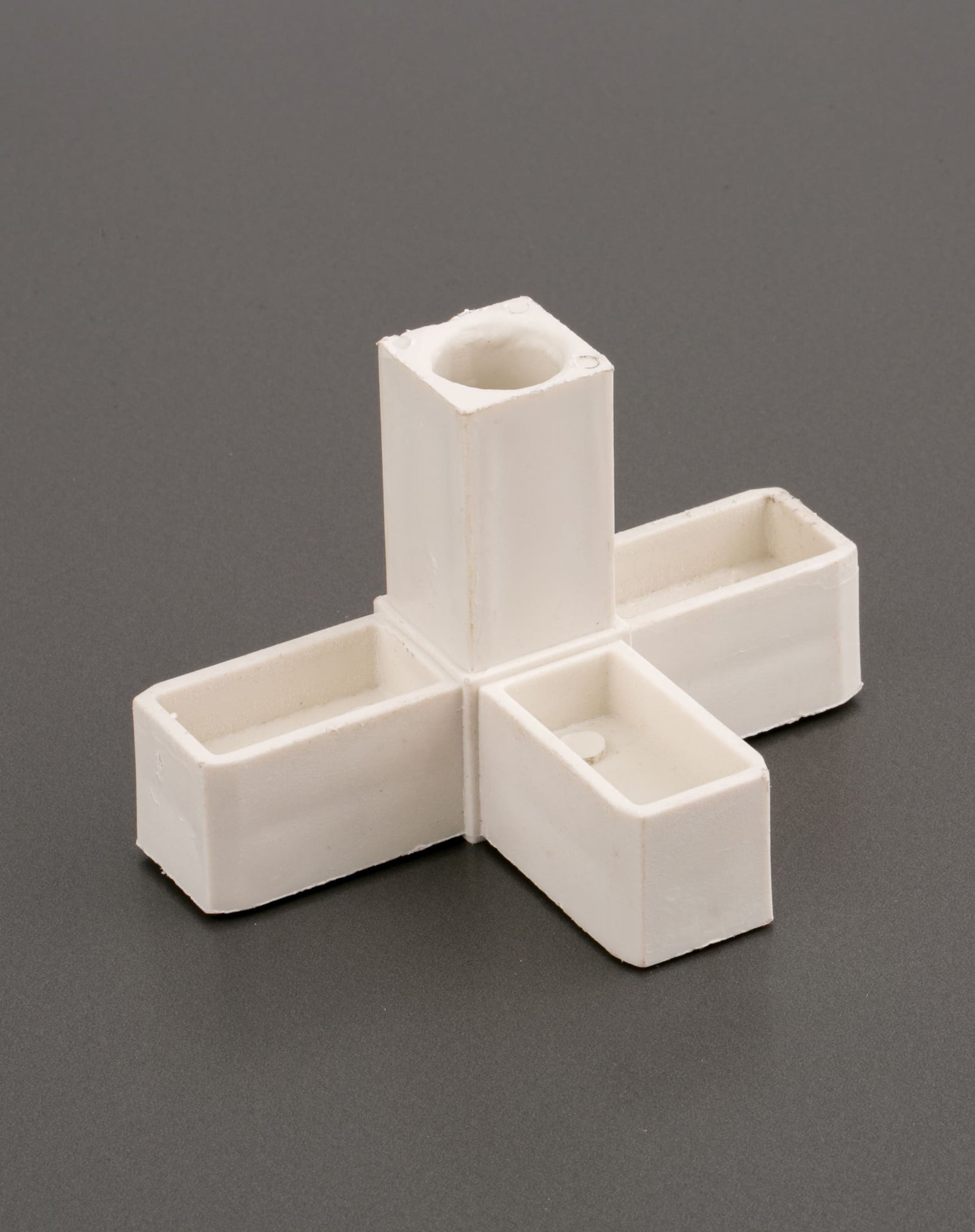 four way plastic connector white colour