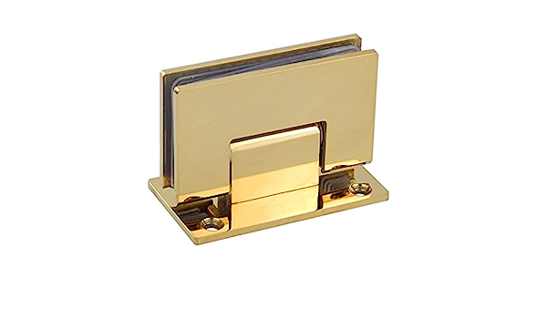 wall to glass hinges gold colour