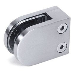 stainless steel wall to glass connector round shape