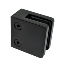 wall to glass connector sqaure shape black